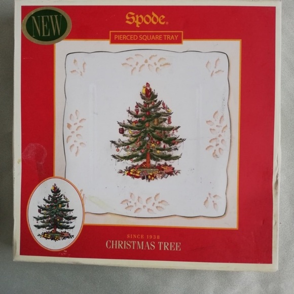 Spode Christmas Tree Pierced Square Tray - Picture 6 of 6